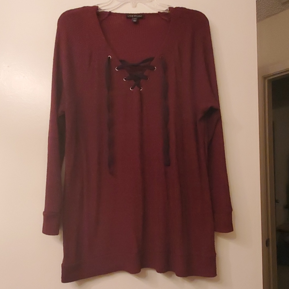 Lane Bryant Lace Up Top
